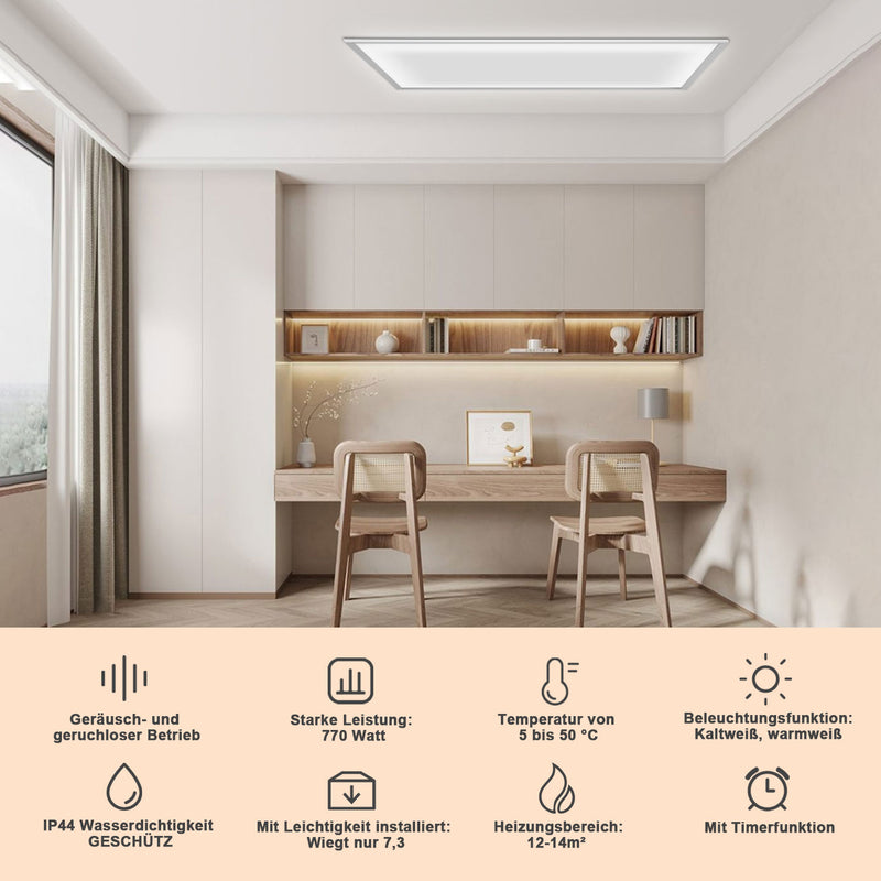 Sonnewelt Infrarotheizung Elektroheizer Decke WIFI 360/770W