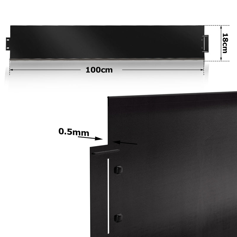 Sonnewelt Rasenkante Metall Beetumrandung 15cm/18cm Schwarz