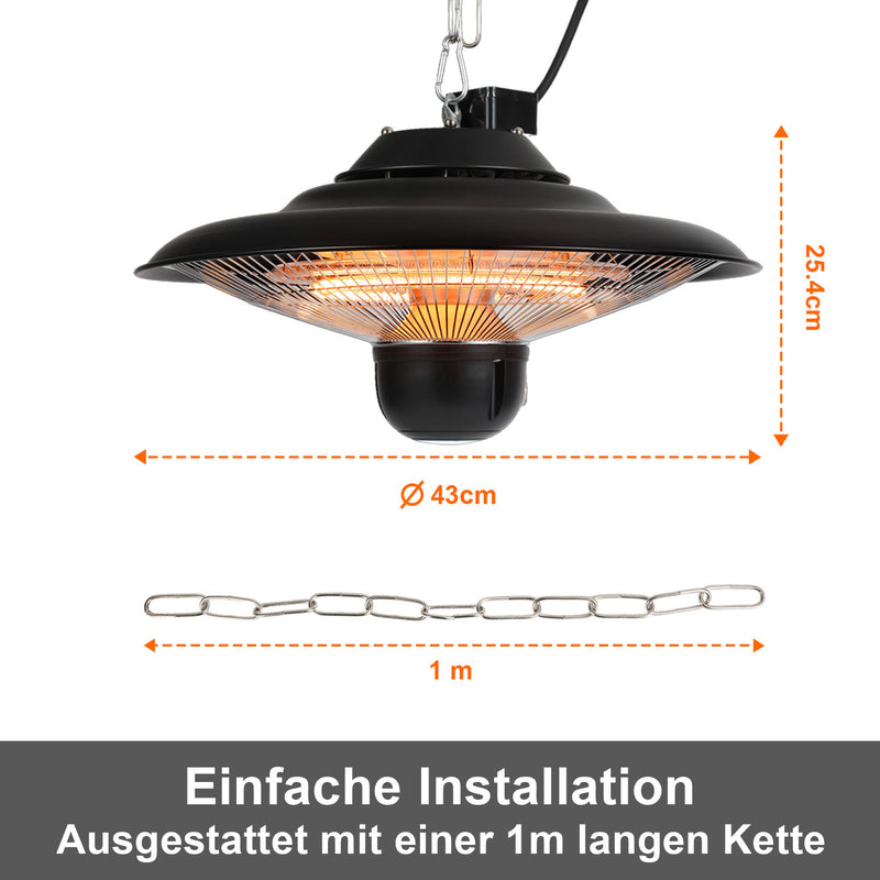 Sonnewelt Heizstrahler Infrarot 2000W Deckenheizstrahler