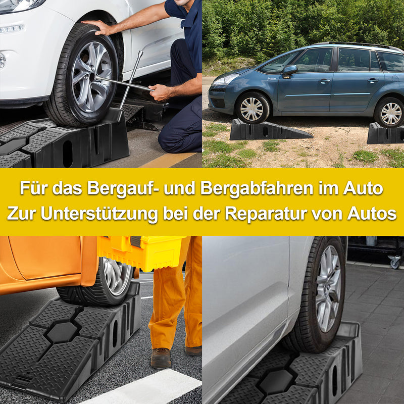 Sonnewelt 2er-Set Kunststoff Auffahrrampe bis 2.5T