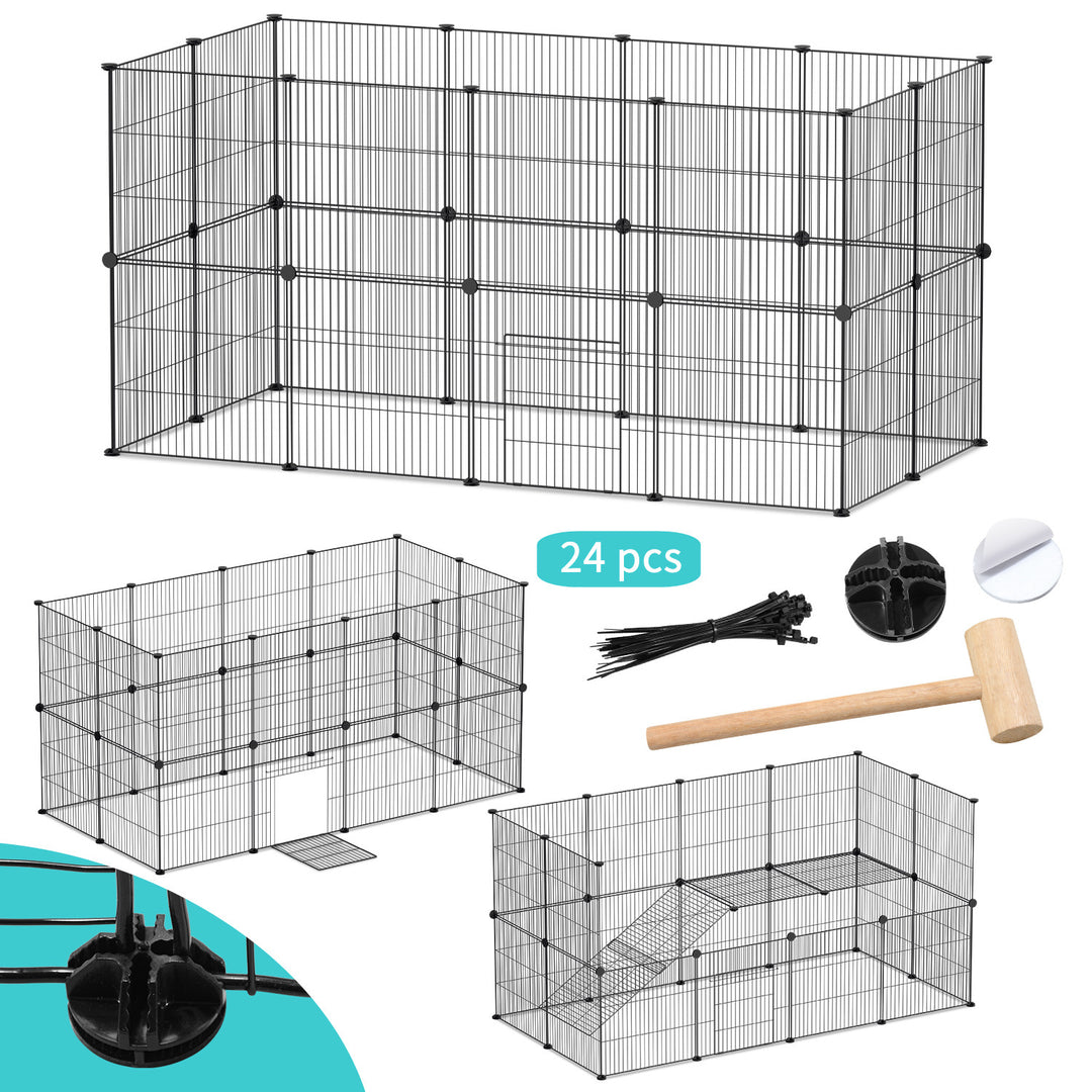 Sonnewelt outdoor enclosure playpen small animals DIY 12/24 pieces 35 x 35 cm