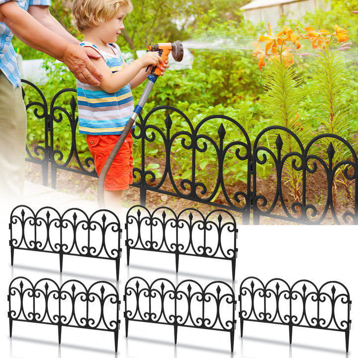 Sonnewelt 5 tlg Beetzaun Beetumrandung Kunststoff