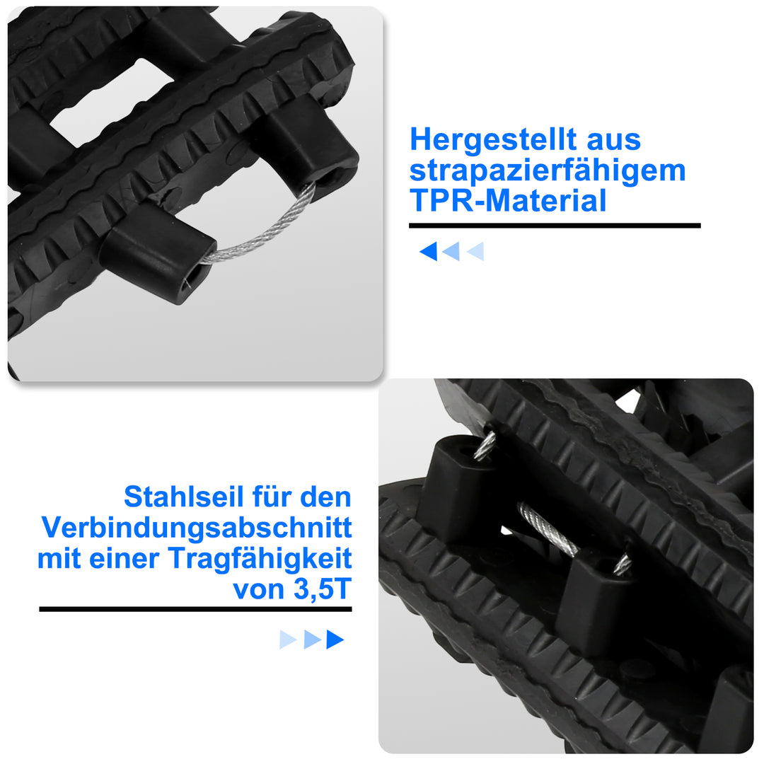 Sonnewelt Auto Anfahrhilfe Traktionshilfe 2er-Set 80cm/100cm