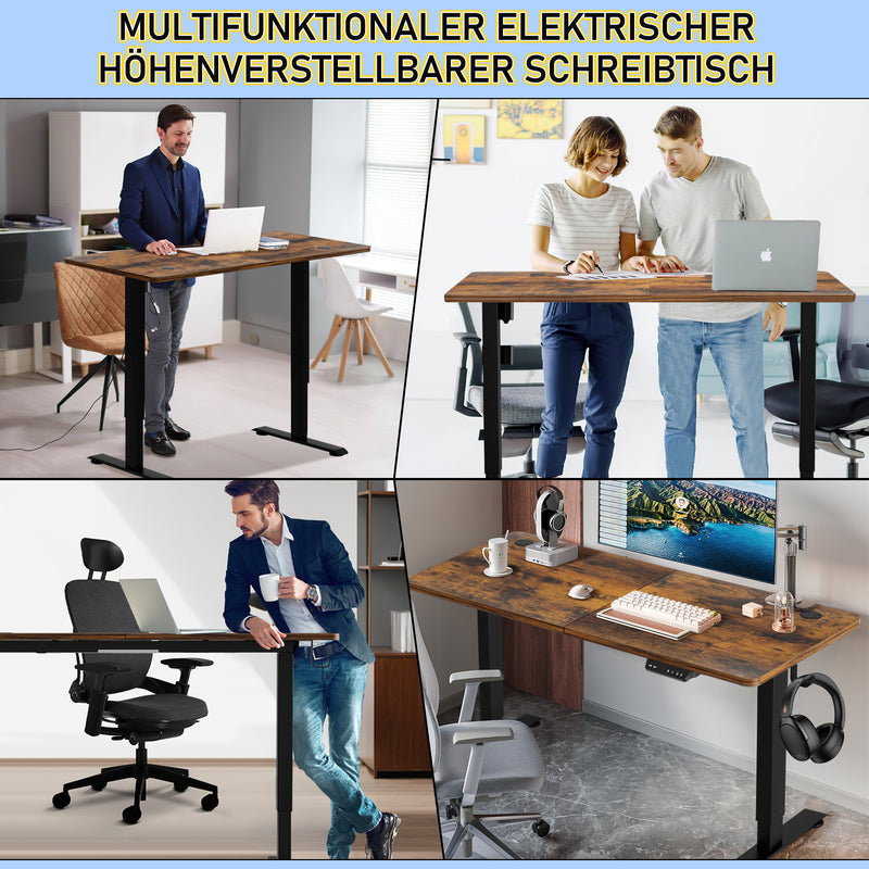 Sonnewelt Schreibtisch Höhenverstellbar Elektrisch Computertisch