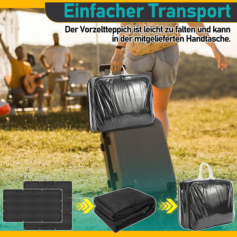 Sonnewelt Campingteppich Vorzeltteppich Schwarz