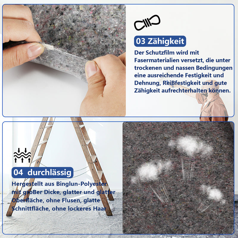 Sonnewelt painting fleece covering fleece 220g/㎡ for cleaning and painting work