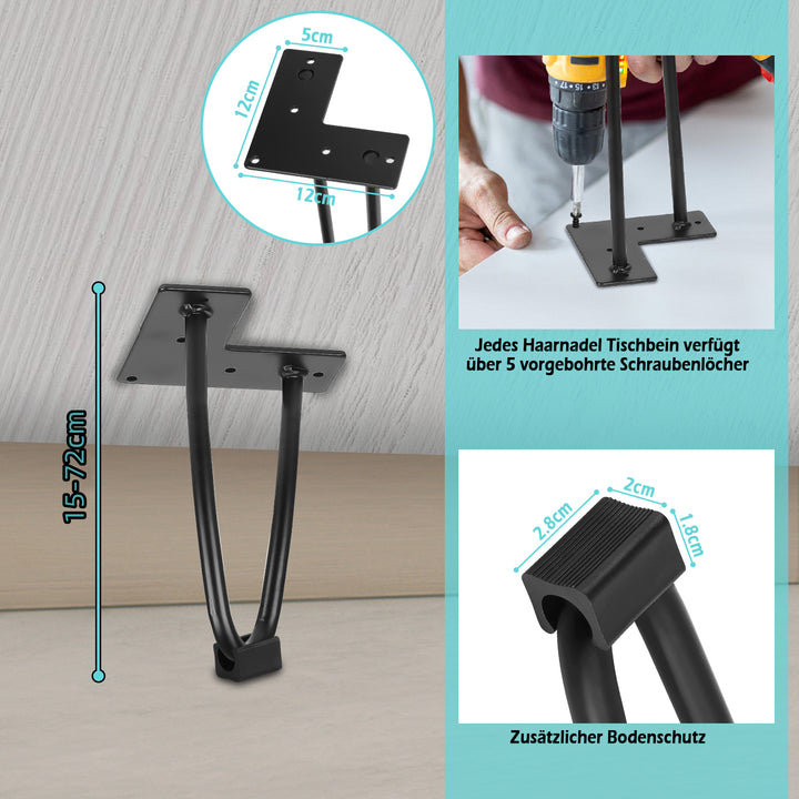 Sonnewelt Hairpin Legs table legs metal black