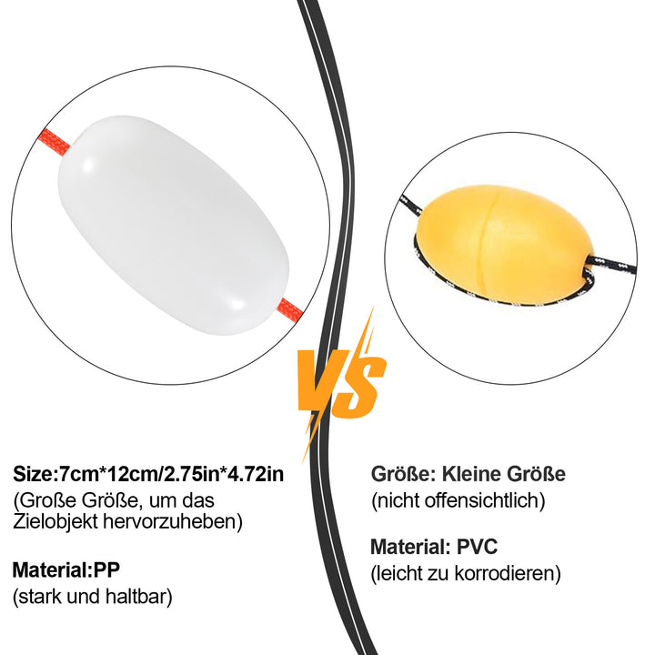 Sonnewelt Bootsanker mit 6mm x 20m Seil Faltanker 0.7kg/1.5kg