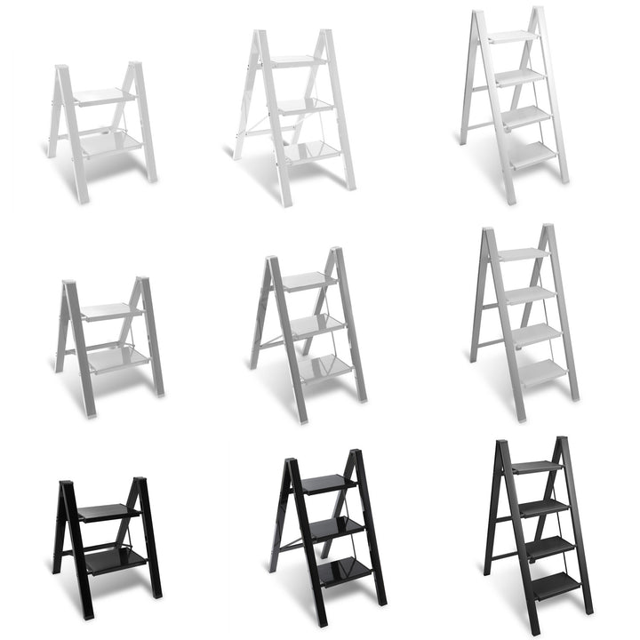 Sonnewelt Ladder Foldable Lightweight Aluminum 2/3/4 Steps