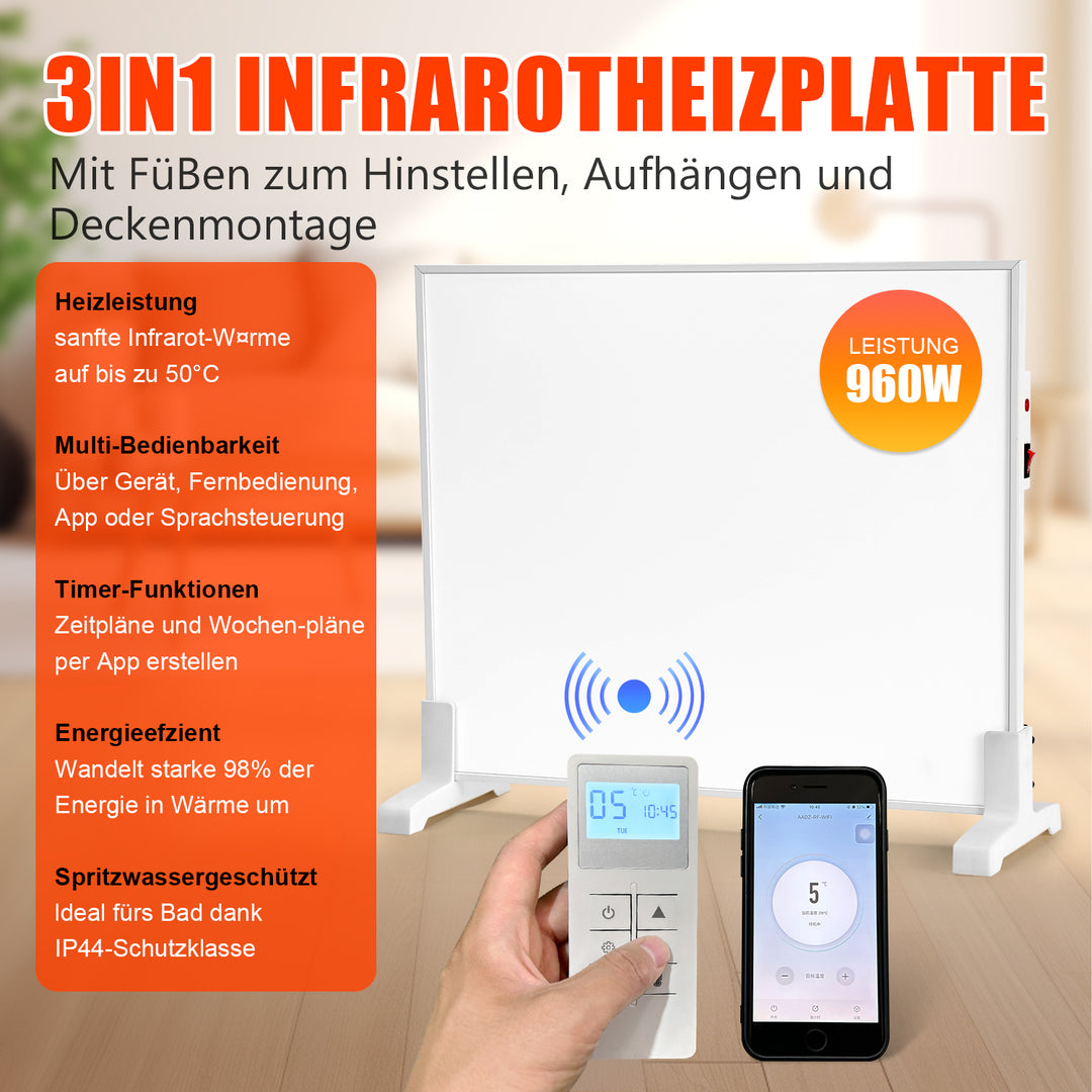Sonnewelt infrared heating thermostat APP remote control 300-1200 W