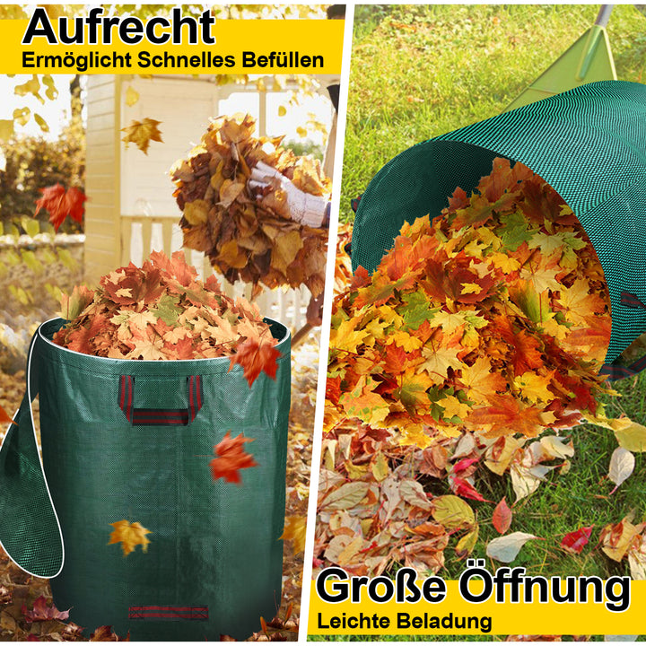 Sonnewelt Gartenabfallsack Gartensack 272L mit Deckel