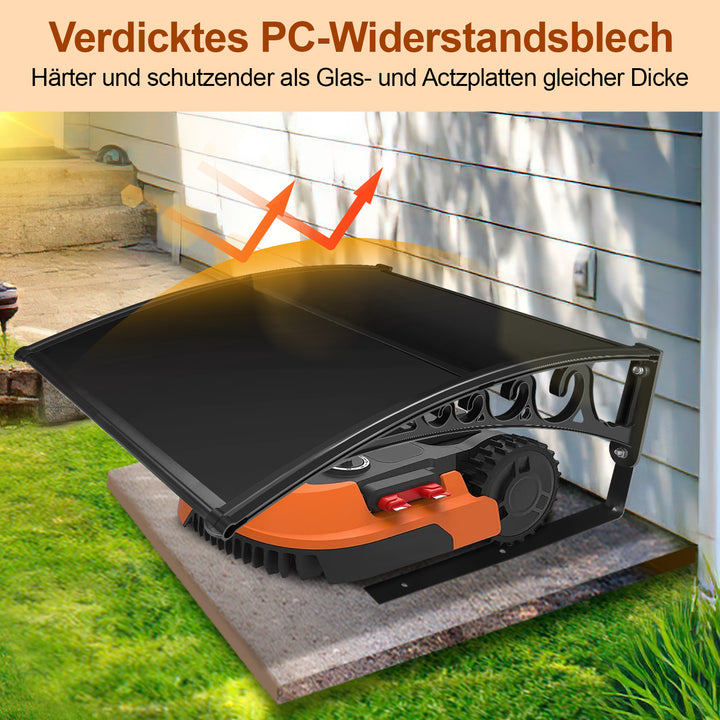 Sonnewelt Robotic Lawnmower Garage Roof Carport Black