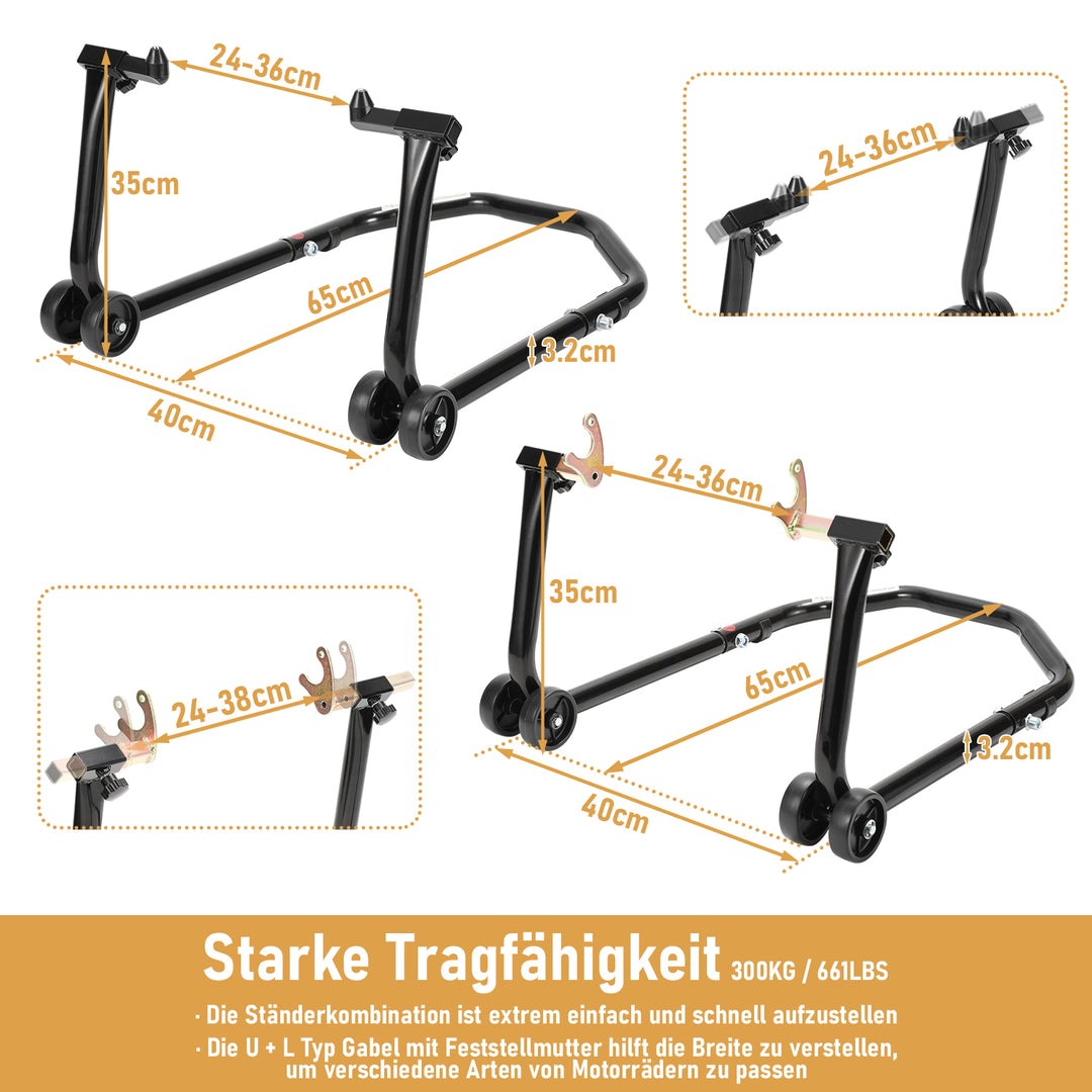 Sonnewelt Motorcycle Stand Motorcycle Jack Front/Rear