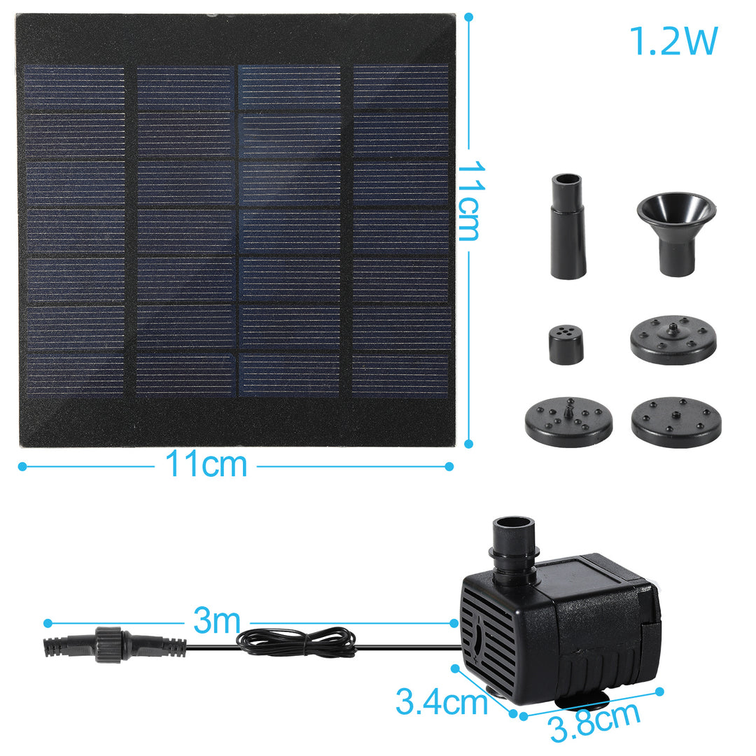 Sonnewelt SolarPumpe Teichpumpe 1.2W/1.5W/2.5W