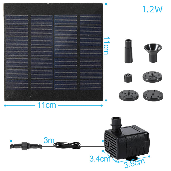 Sonnewelt SolarPumpe Teichpumpe 1.2W/1.5W/2.5W