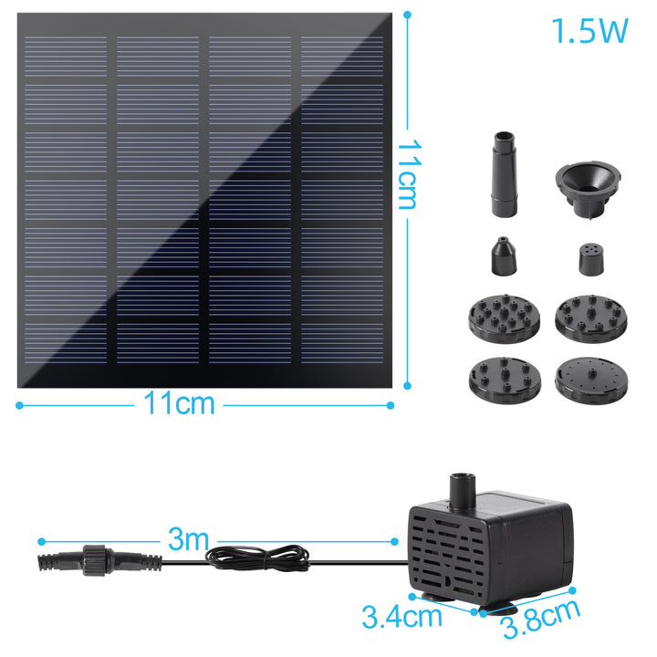 Sonnewelt SolarPumpe Teichpumpe 1.2W/1.5W/2.5W