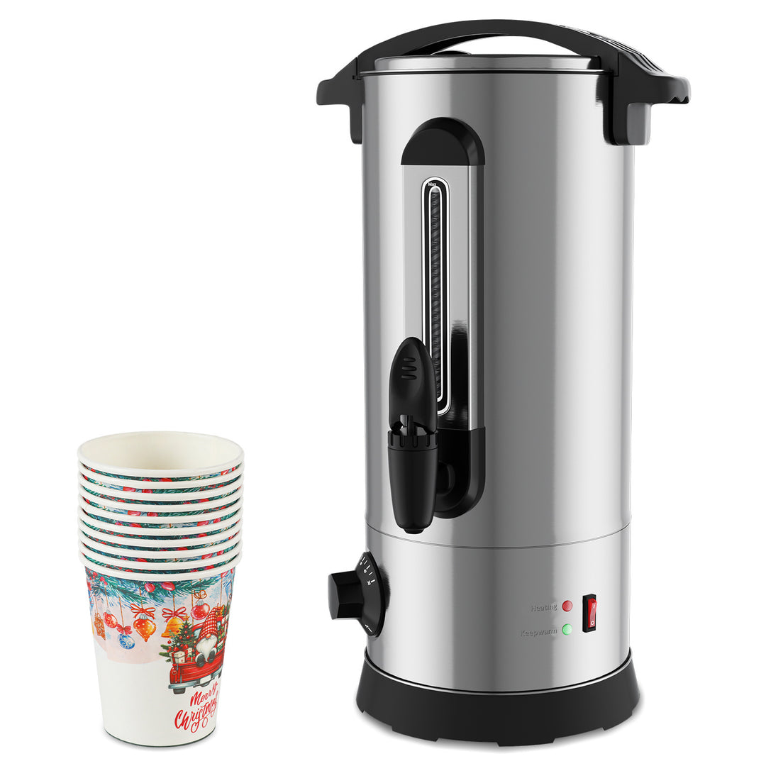 Sonnewelt 10 L Glühweinkocher Glühweinkessel inkl. 10 Tassen, Kupferfarbe