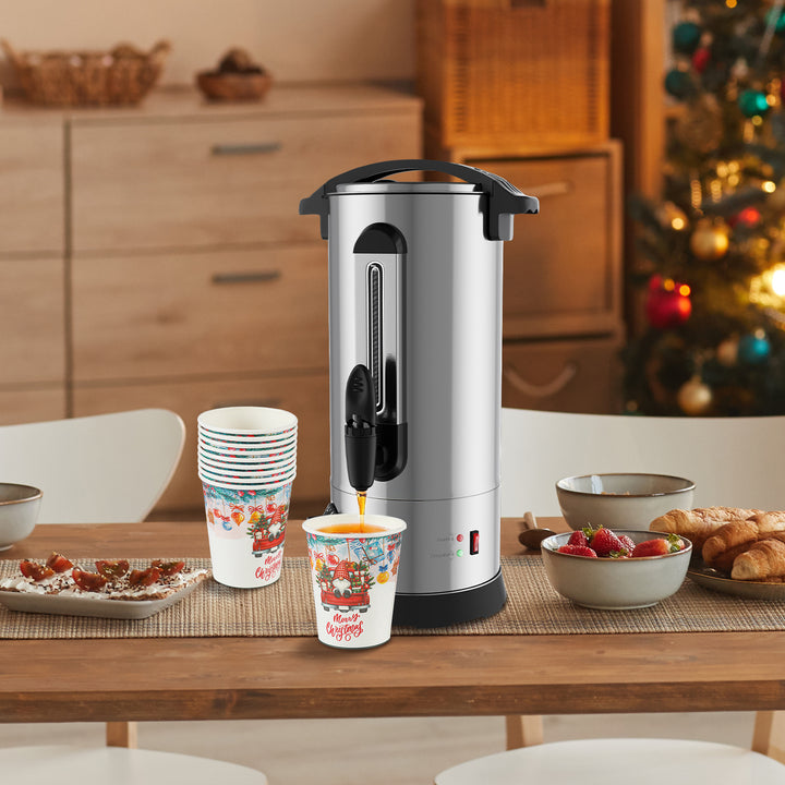 Sonnewelt 10 L Glühweinkocher Glühweinkessel inkl. 10 Tassen, Kupferfarbe