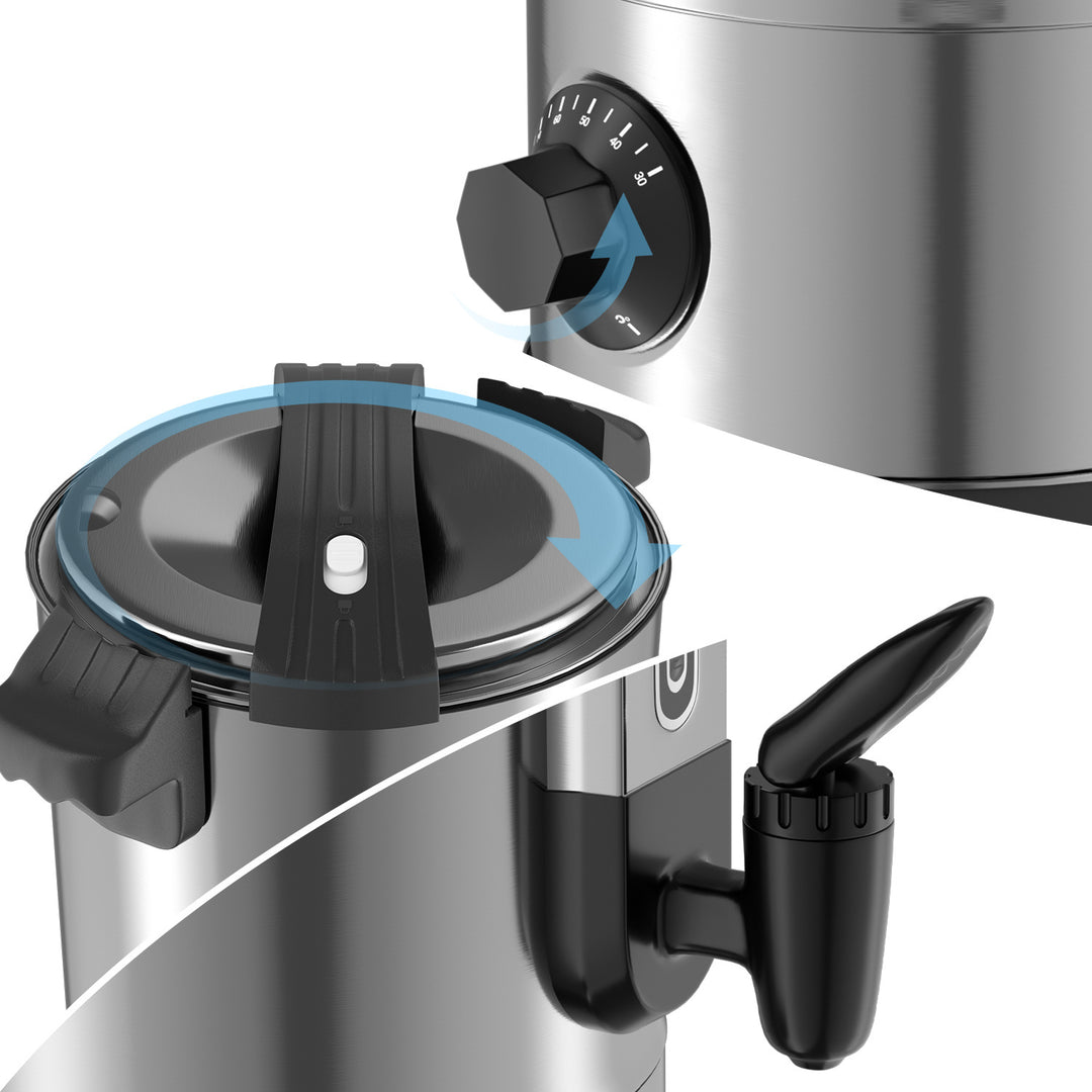 Sonnewelt 10 L Glühweinkocher Glühweinkessel inkl. 10 Tassen, Kupferfarbe