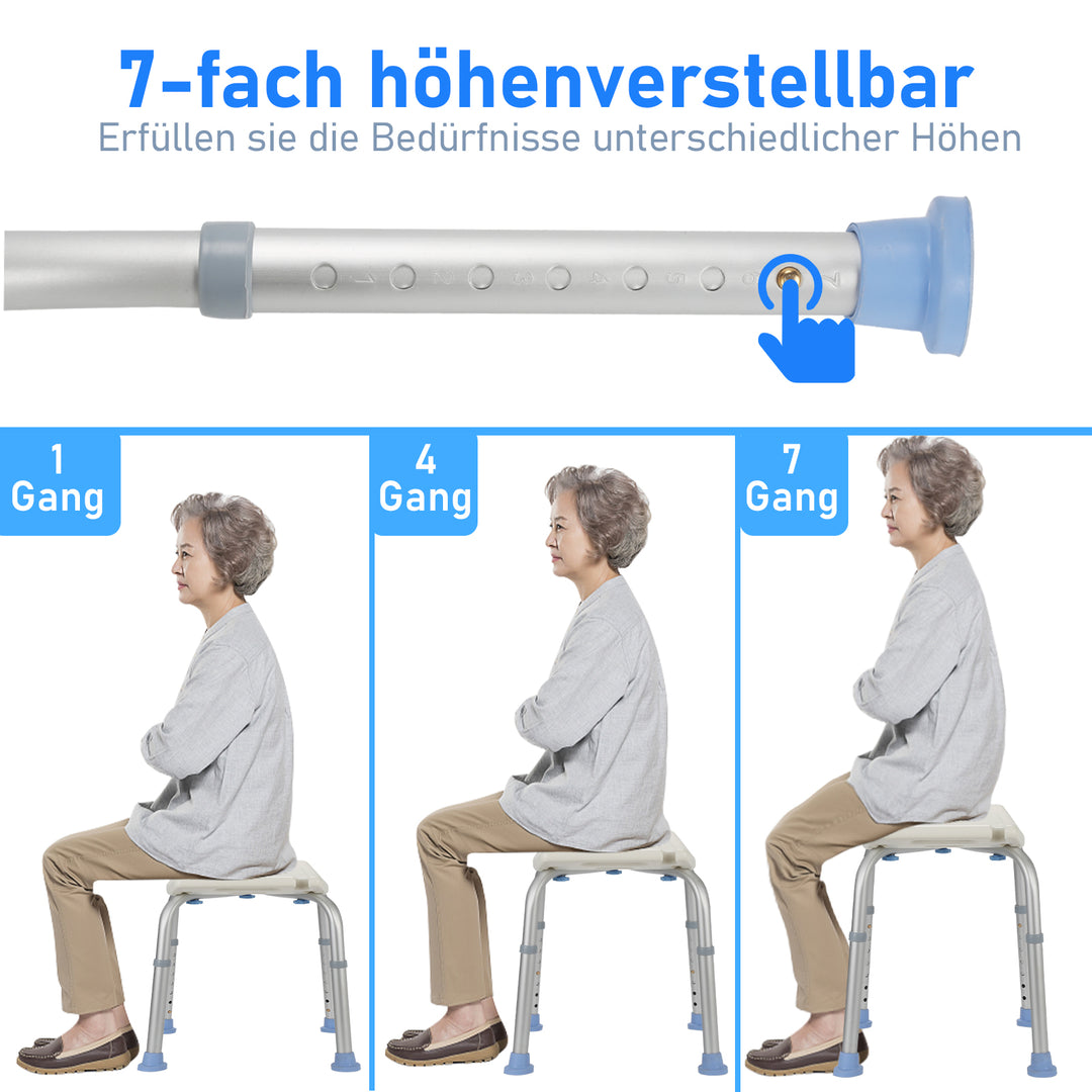 Sonnewelt shower stool shower chair height adjustable aluminum
