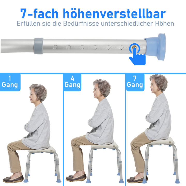 Sonnewelt shower stool shower chair height adjustable aluminum