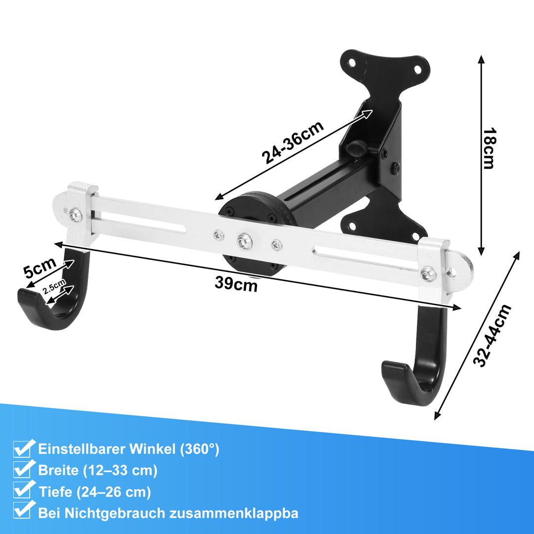Sonnewelt Fahrradhalterung Wand Klappbare 360°