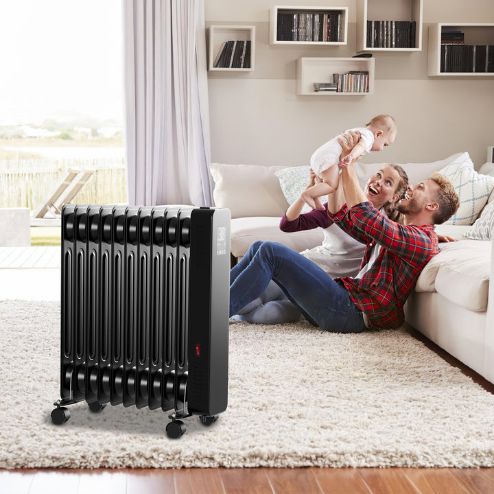 Sonnewelt Ölradiator Elektroheizung 2500W WiFi App & Fernbedienung