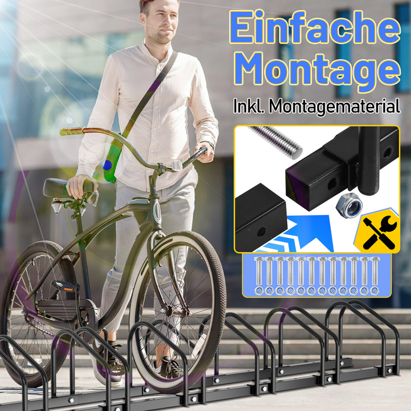 Sonnewelt Fahrradständer für 2/3/4/5/6 Fahrräder Schwarz