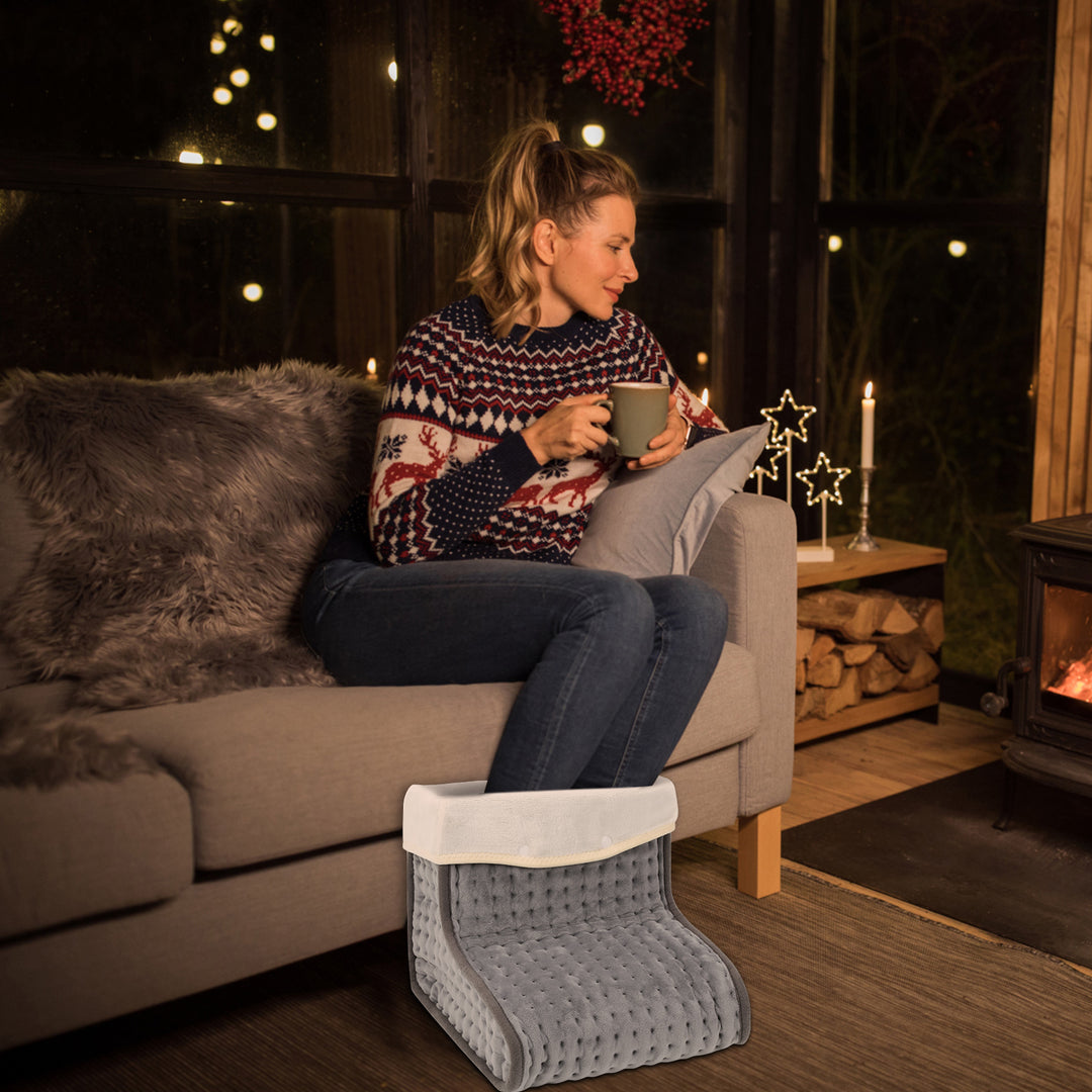 Sonnewelt Fußwärmer mit 10 Temperaturstufen Elektrische Fußheizung