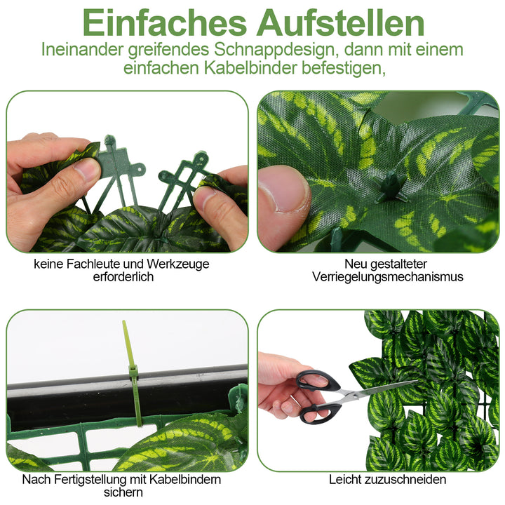 Sonnewelt Künstliche Efeu Hecke Sichtschutz