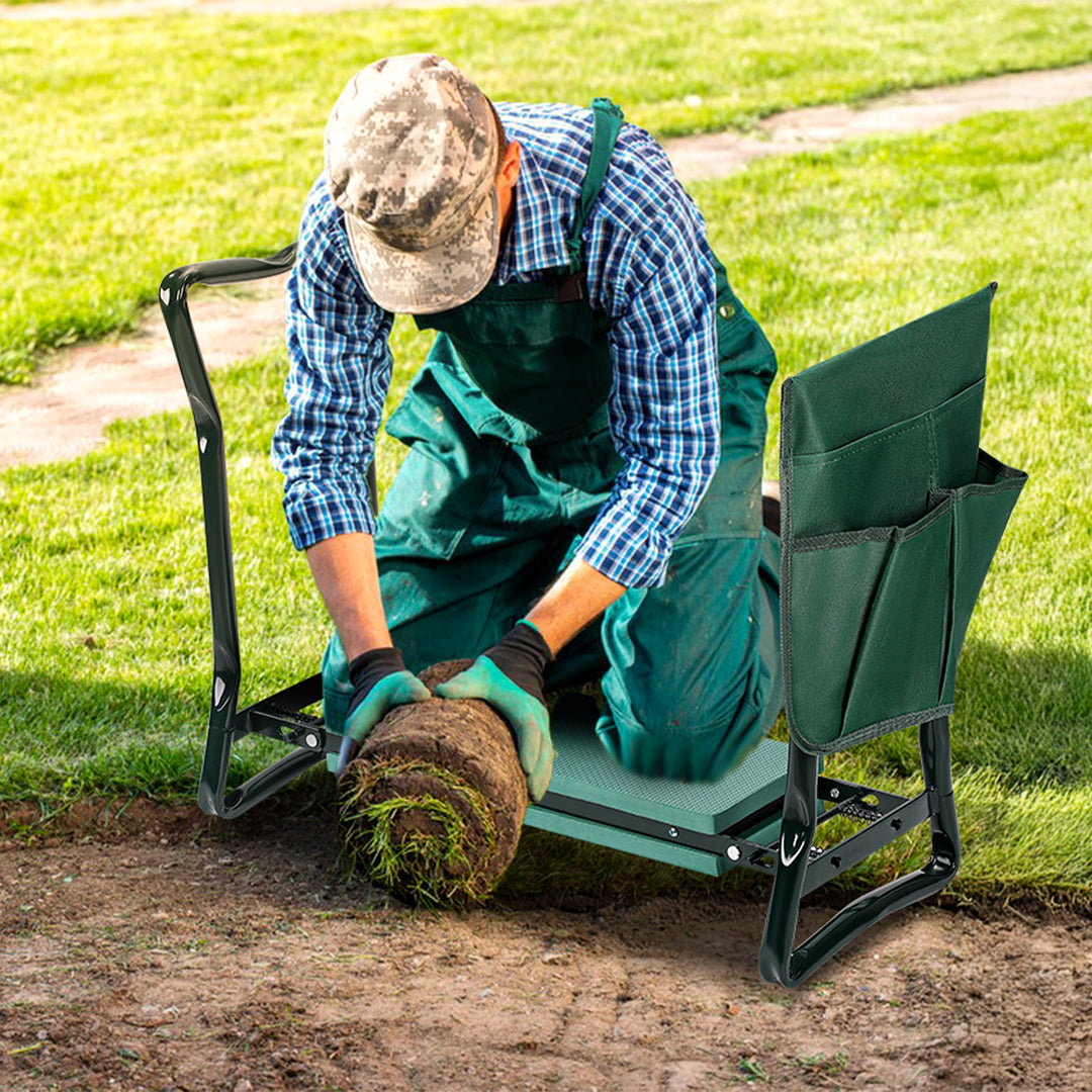 Sonnewelt 2 in 1 Kniebank für Gartenarbeit Gartenhocker mit Eva-Schaumkissen