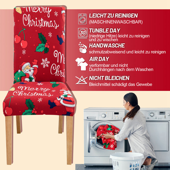Sonnewelt Stuhlhussen Weihnachten 6er Set