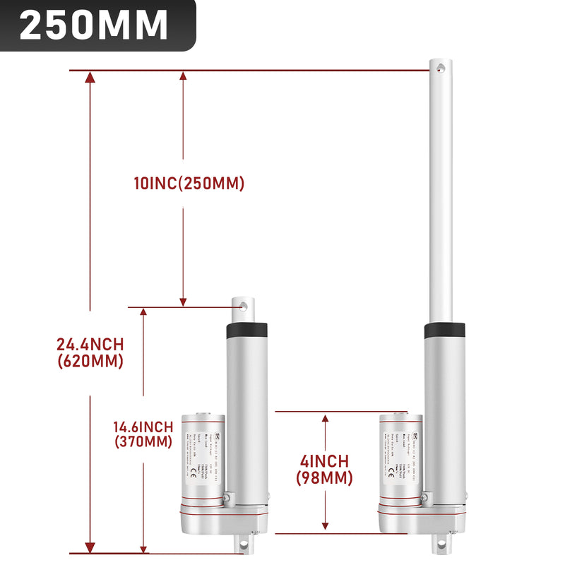 Sonnewelt 1500N Linear Actuator Linearmotor Elektrozylinder 50-400mm