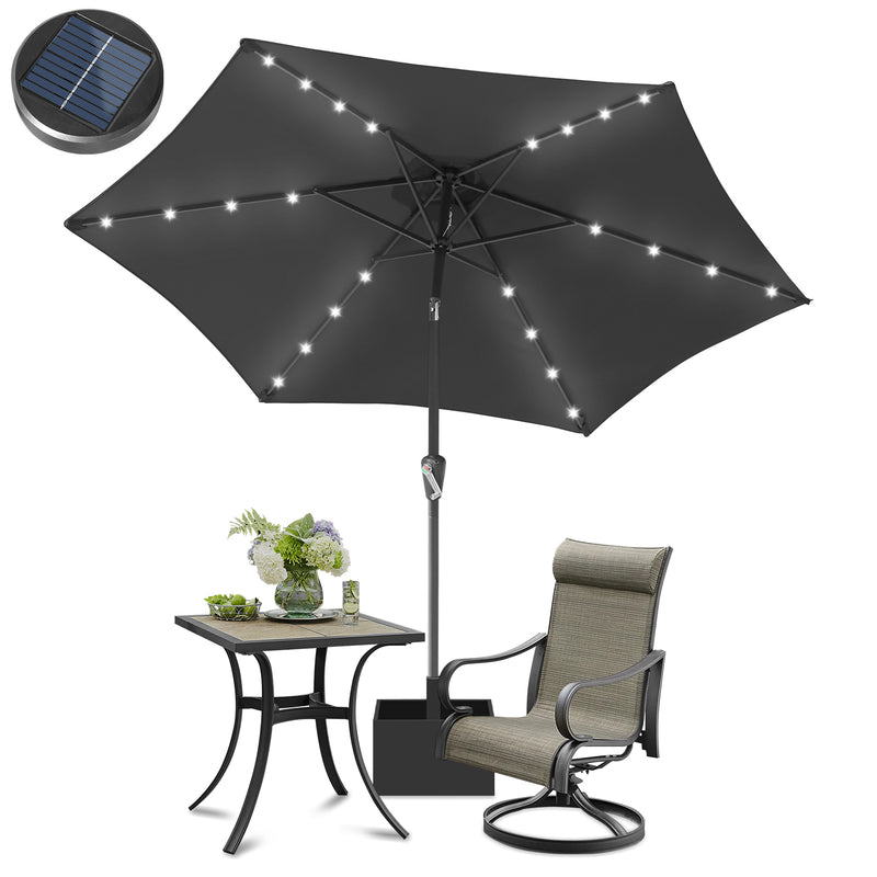 Sonnewelt Sonnenschirm 2.7m Winkelverstellbar mit/ohne LED