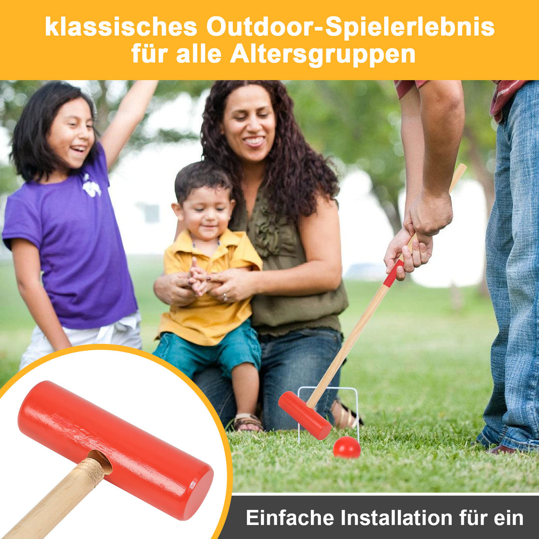 Sonnewelt Krocket Spiel 2-4 Spieler Croquet Set