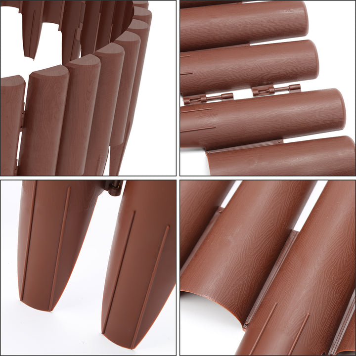 Sonnewelt plastic lawn edge wood look