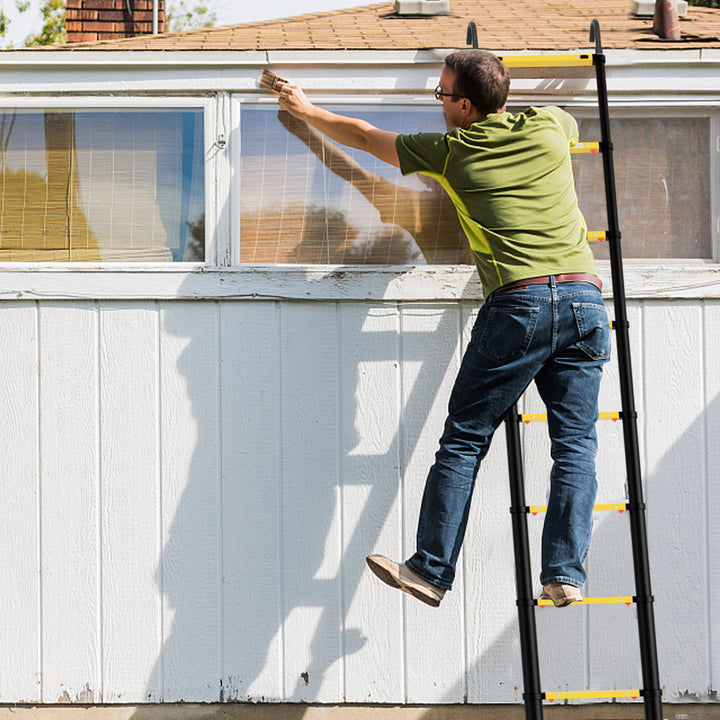 Sonnewelt Telescopic Ladder Aluminium with Slow Shrinkage Function and Removable Hook