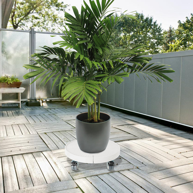 Sonnewelt Pflanzenroller Rund Einstellbar mit 360°Drehbare Rädern