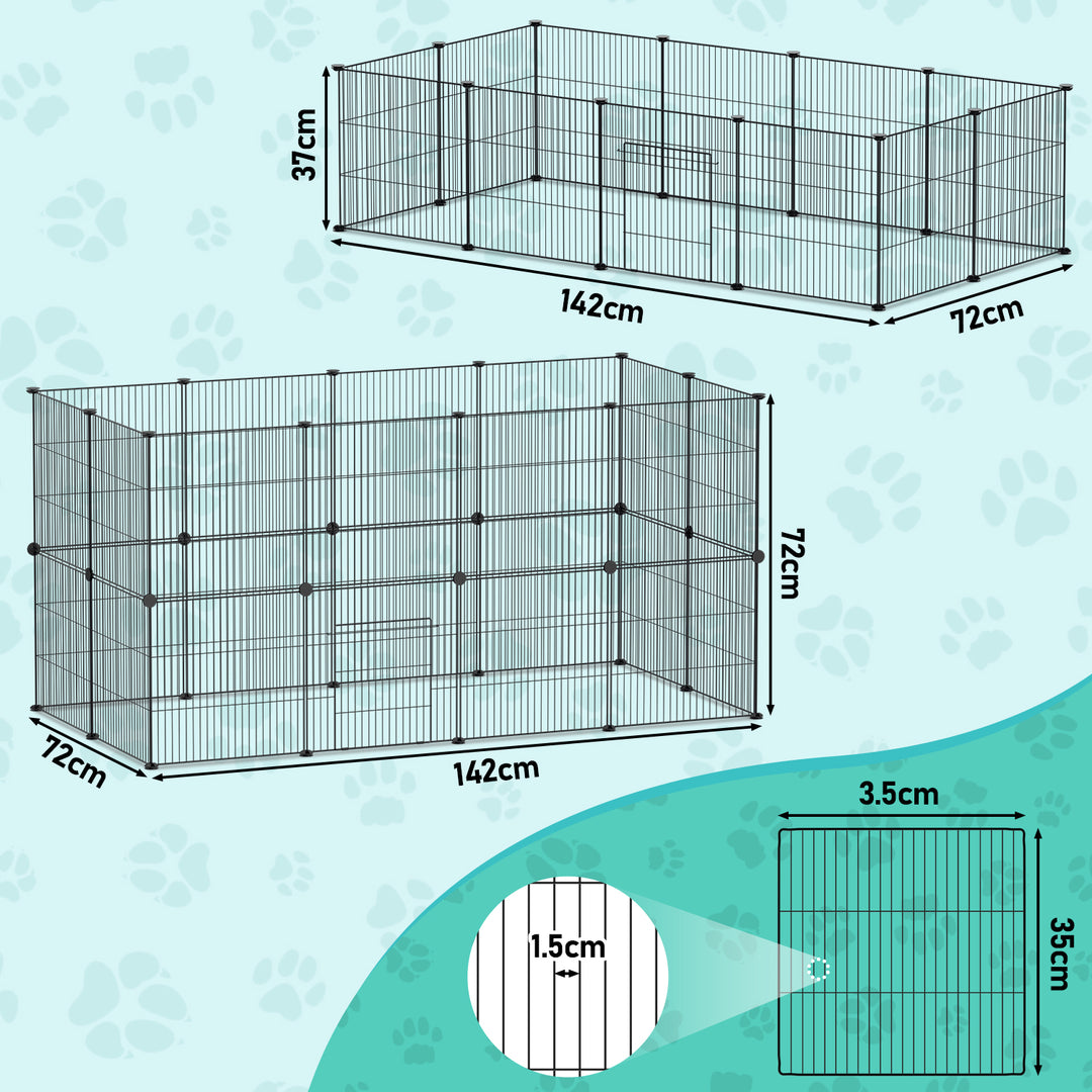 Sonnewelt outdoor enclosure playpen small animals DIY 12/24 pieces 35 x 35 cm