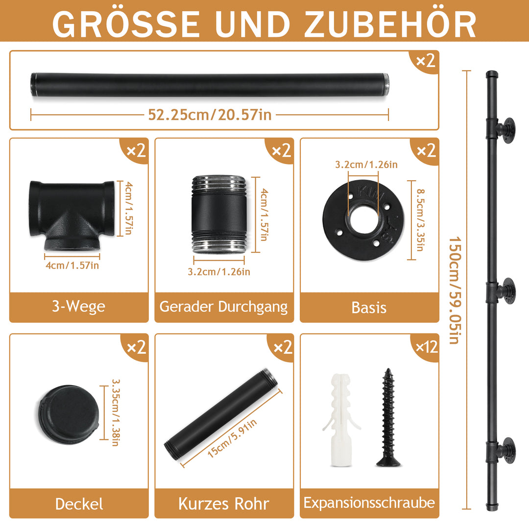 Sonnewelt Handlauf Treppe Edelstahl Handlauf Schwarz