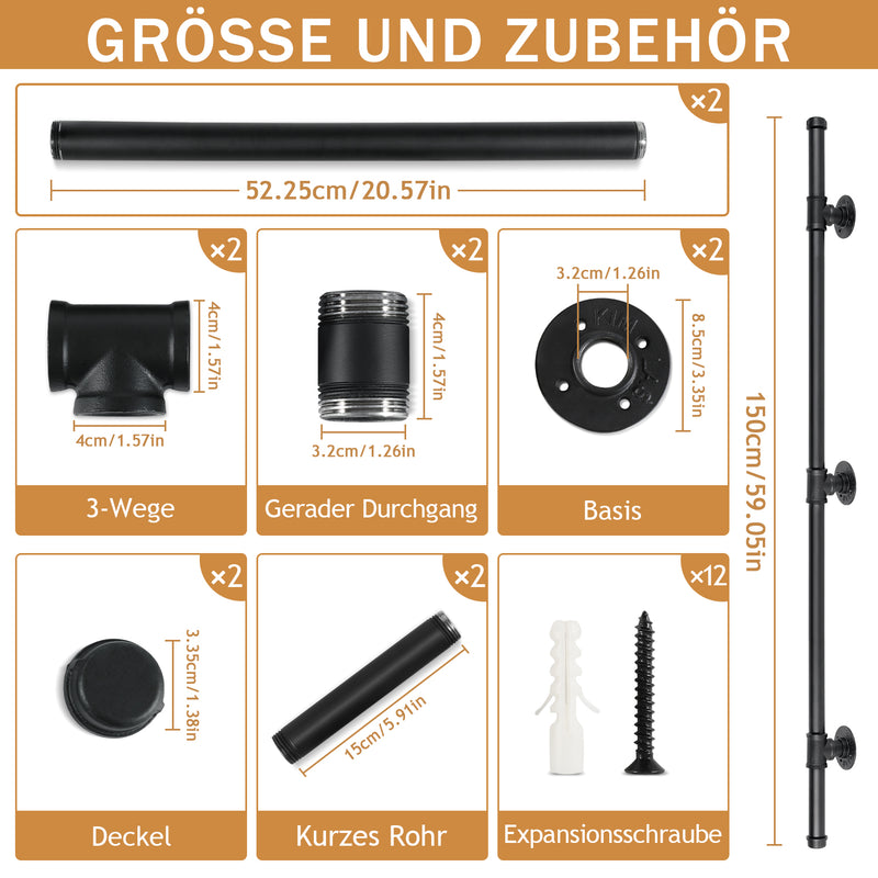 Sonnewelt Handlauf Treppe Edelstahl Handlauf Schwarz