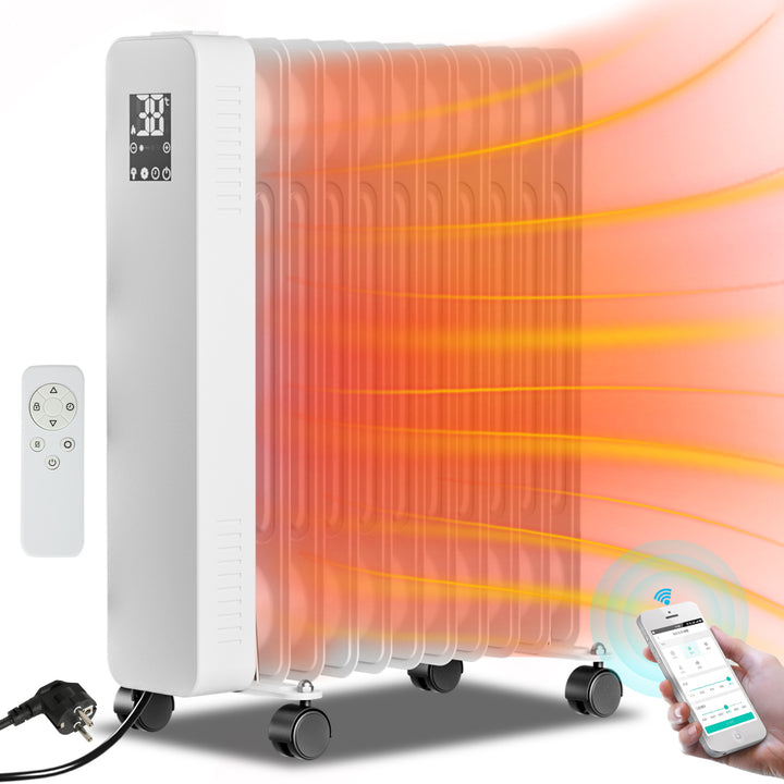 Sonnewelt Ölradiator Elektroheizung 2500W WiFi App & Fernbedienung