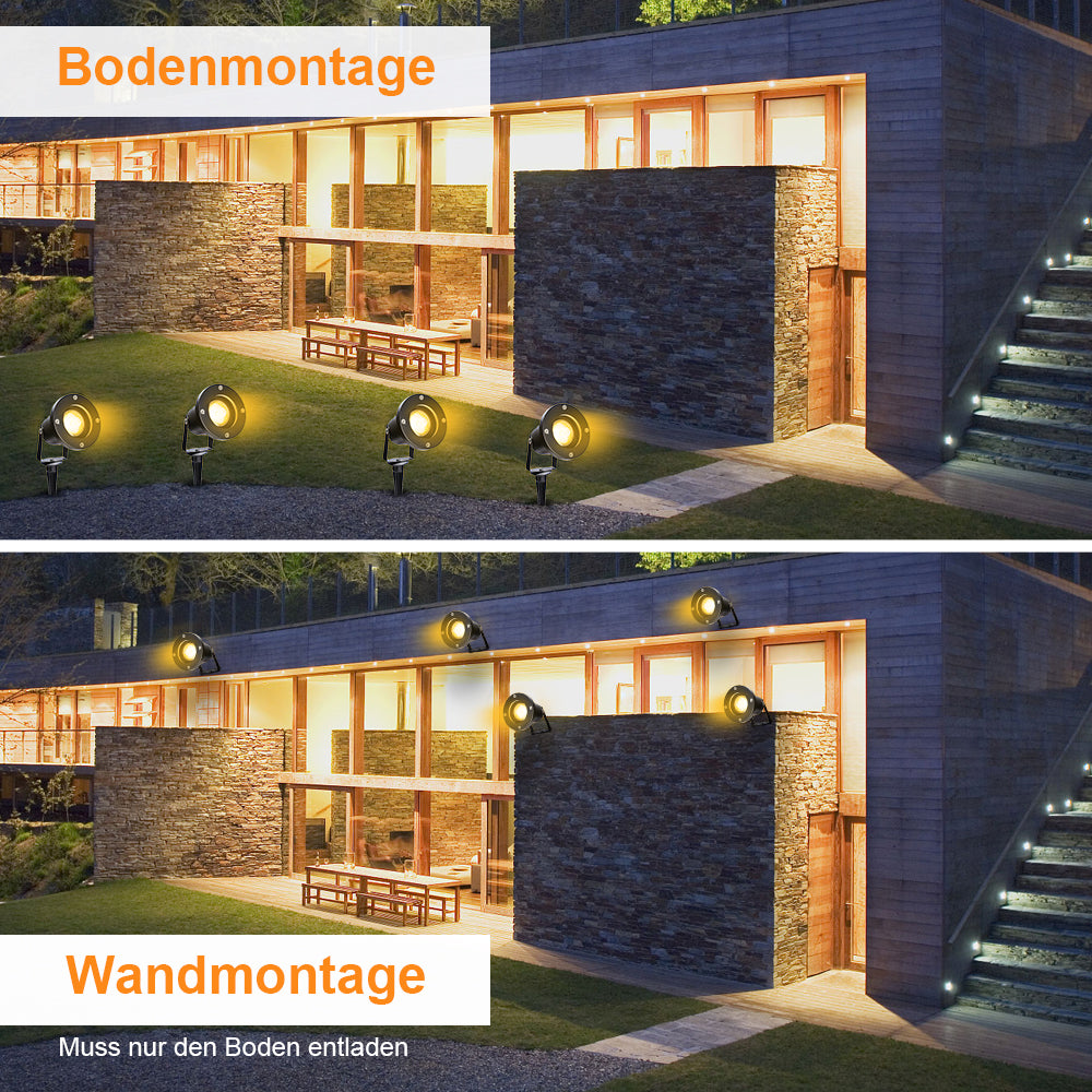 Sonnewelt Gartenleuchte Warmweiß IP65 4W GU10