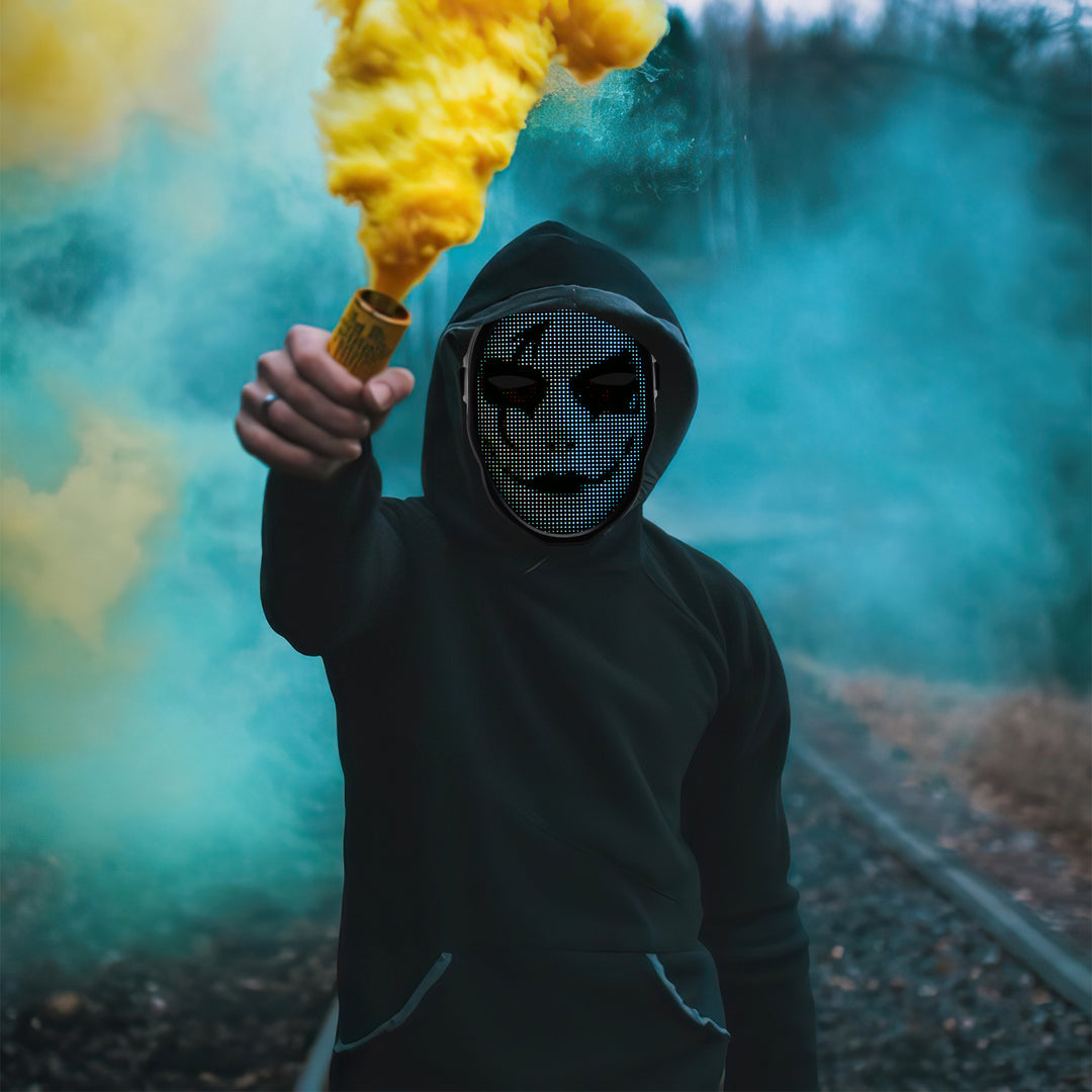 Sonnewelt LED Maske Party Halloween APP-Steuerung