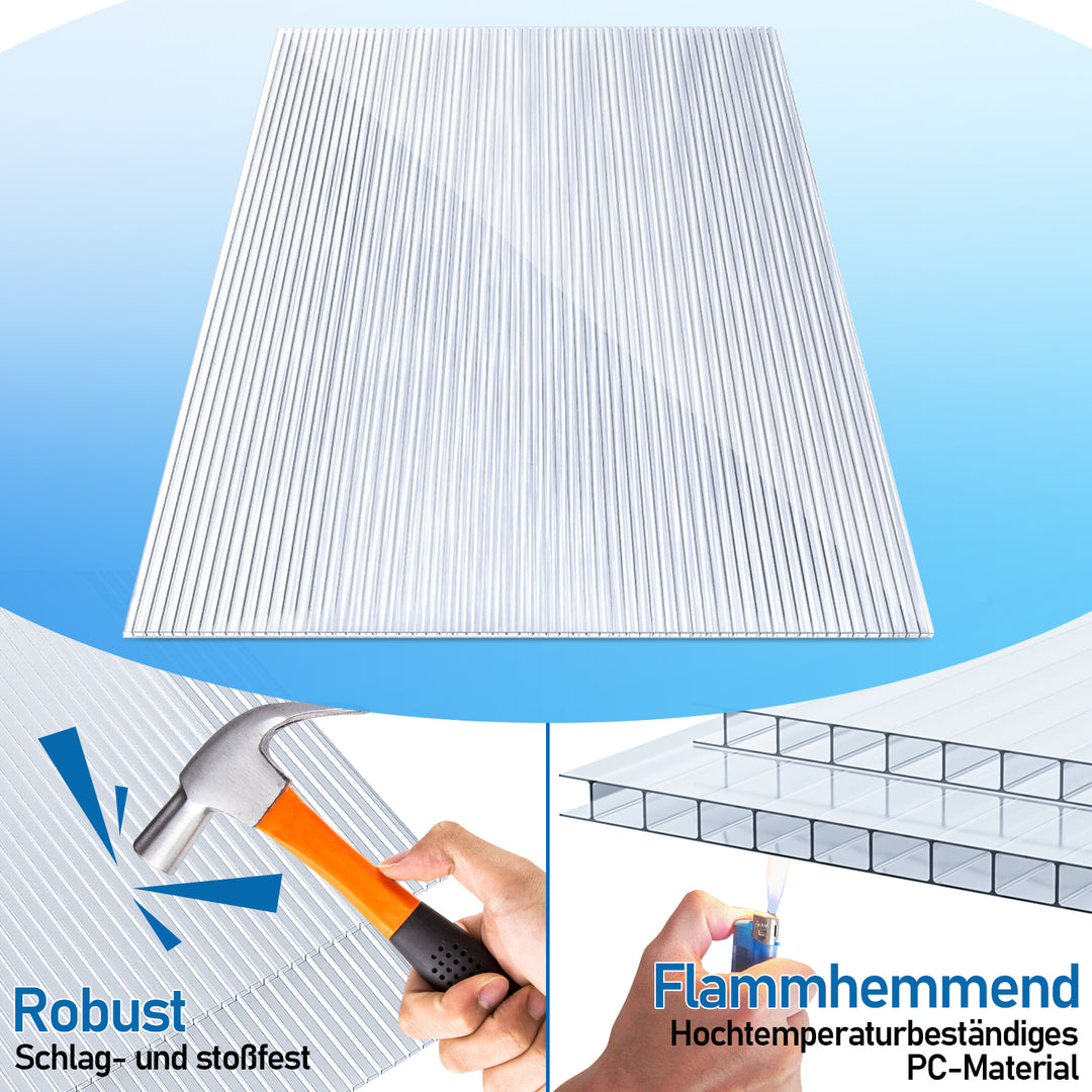 Sonnewelt double-wall sheet 4mm 14 pieces for greenhouse