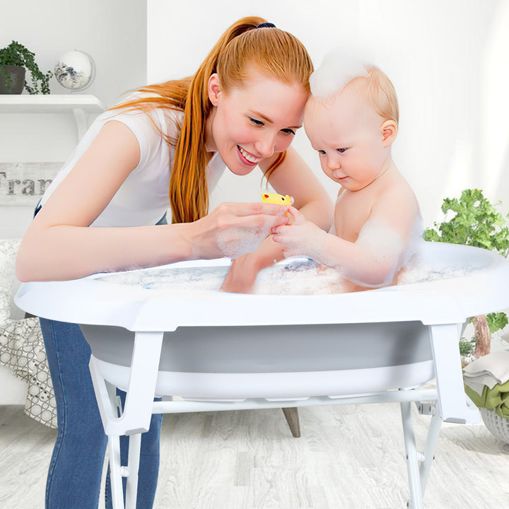 Sonnewelt Baby Bath with Stand Foldable with Thermometer