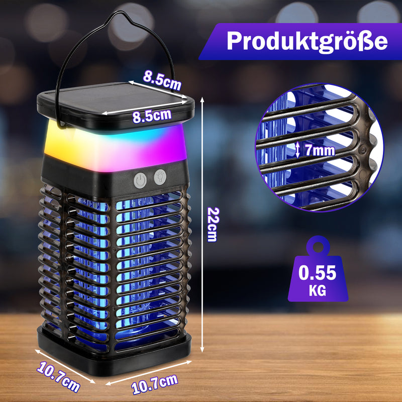 Sonnewelt Solar Mückenabwehr-Lampe UV-Licht Mückenlampe RGB