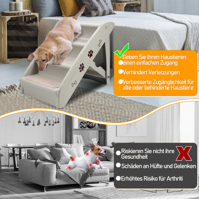 Sonnewelt Hundetreppe Hunderampe Klappbare Maximale Belastung 75kg