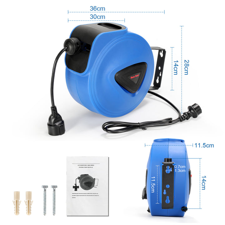 Sonnewelt Automatic Cable Reel 20m One Plug/With Three Plugs