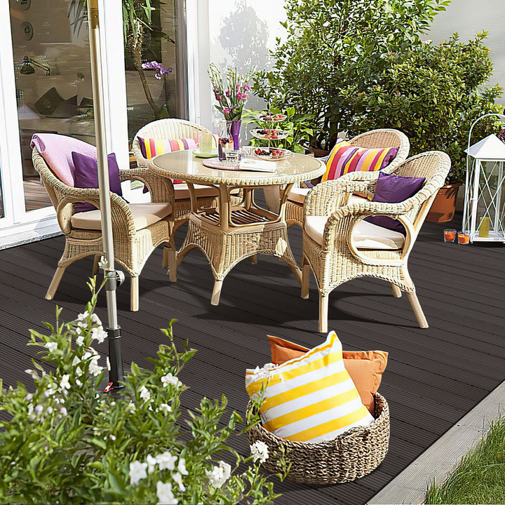 Sonnewelt WPC Terrassenfliesen Klickfliese 30x60cm 6stk